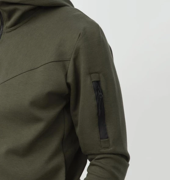 Nors Njord Kapüşonlu Sweatshirt Haki - 5