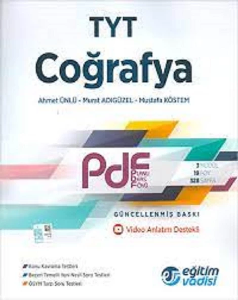 TYT Coğrafya PDF Video Anlatım Destekli Eğitim Vadisi Yayınları