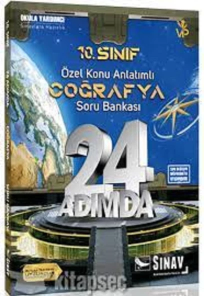 Sınav Yayınları 10. Sınıf Coğrafya 24 Adımda Özel Konu Anlatımlı Soru Bankası