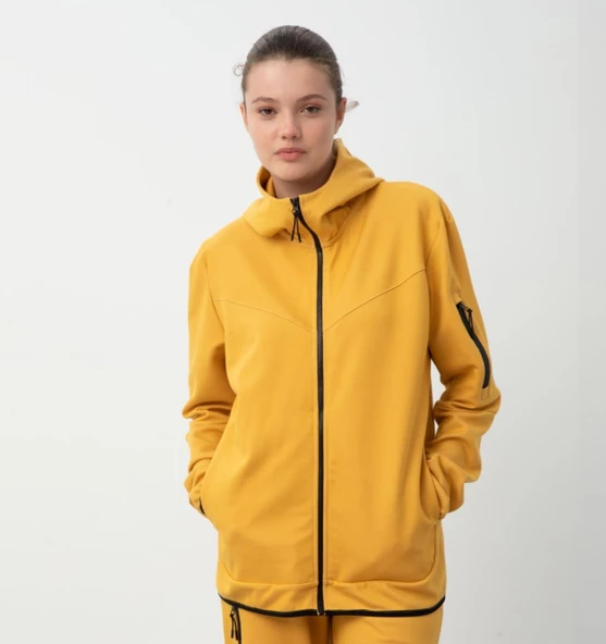 Nors Njord Kapüşonlu Sweatshirt Hardal - 5