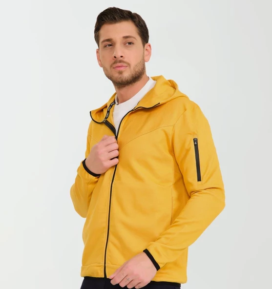 Nors Njord Kapüşonlu Sweatshirt Hardal - 2