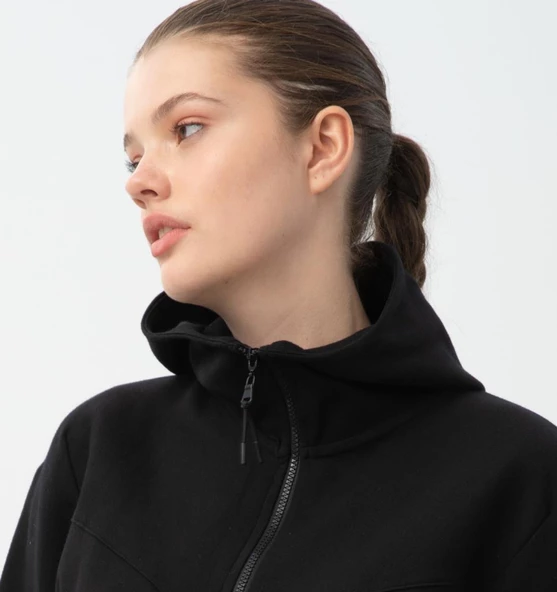 Nors Njord Kapüşonlu Sweatshirt Siyah - 5