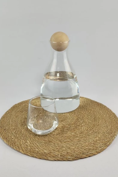 Digithome Ahşap Kapaklı 1.7 Litre Cam Sürahi - GPH59-2A C320.045 - Resim 2