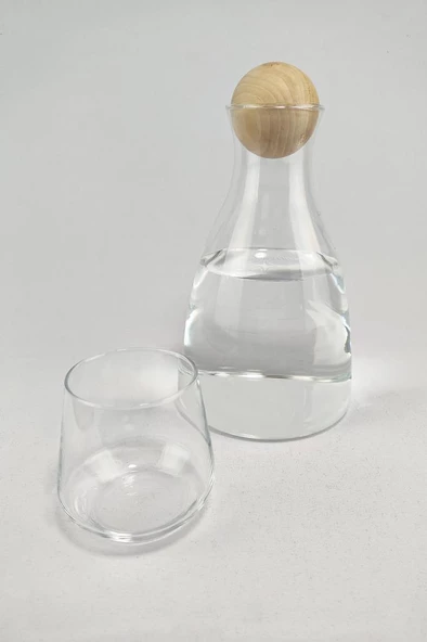 Digithome Ahşap Kapaklı 1.7 Litre Cam Sürahi - GPH59-2A C320.045 - Resim 4