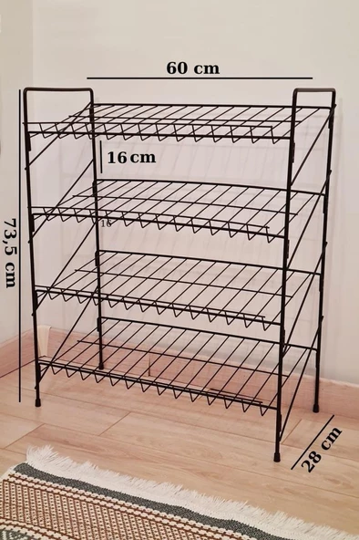 Digithome Metal Ayakkabılık ve Çok Amaçlı 4 Katlı Raf – Nİ22AYK001-SYH C1-1-140 - 3