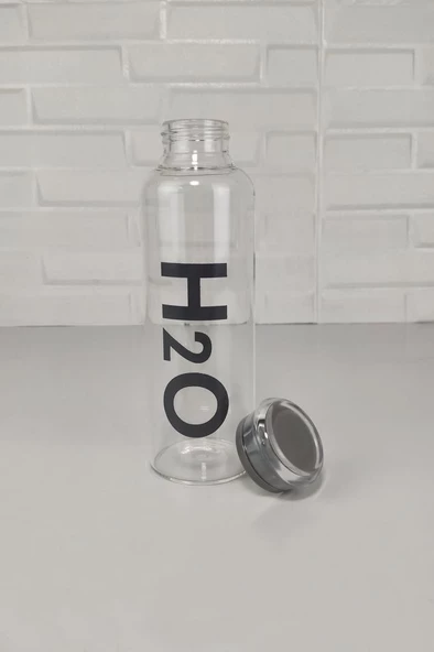 Digithome H2O 500 ML Borosilikat İnce Cam Matara Gri - H2O81461 C1-1-18 - 3