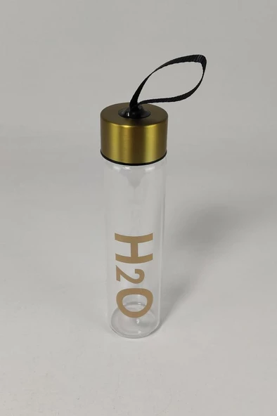 H2o Metal Kapaklı Cam Matara Altın 450 Ml C1-1-18 - 2
