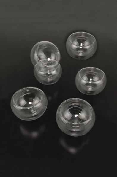 Digithome 6’lı Çift Cidarlı Cam Mini Kase – THN75136 - HYT C1-1-18 - 2