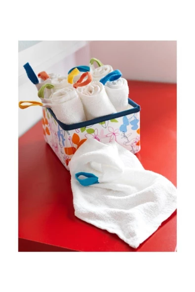 IKEA Çocuk Beyaz Krama 10 Adet 30x30 Cm Havlu Seti Bebek El Havlusu Peçete - 6