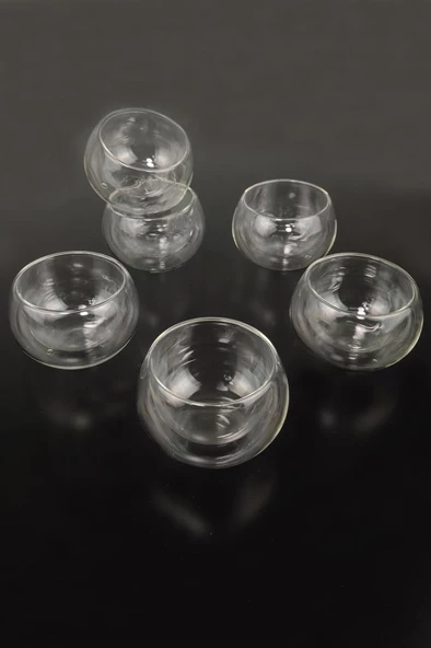 Digithome 6'lı Çift Cidarlı Borosilikat İnce Cam Reçellik - THN75454 C1-1-18 - HYT - 2