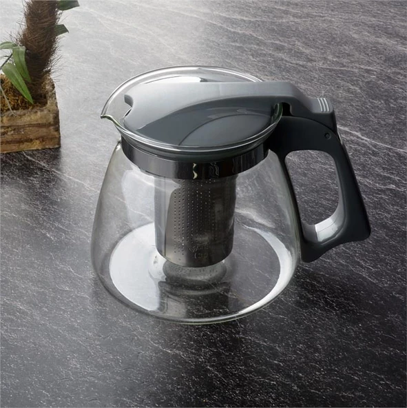 Digithome Cam Demlik Süzgeçli 1100ML Gri THN81102 C1-1-18