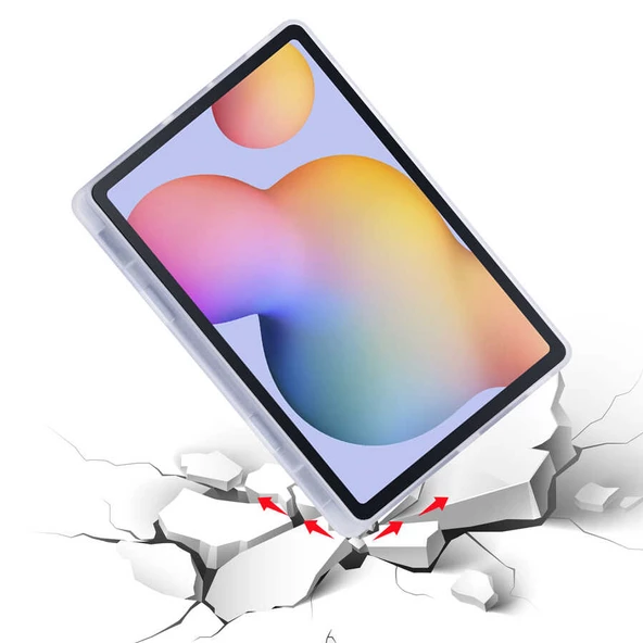 Galaxy Tab S6 P619 Kılıf Tri Folding Kalem Bölmeli Standlı Kılıf - Resim 3