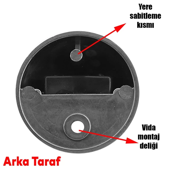 Yarımay Kapı Stoperi Tamponu Vidalı Metal Kapı Stopu Durdurucu Tutucu Krom (5 ADET) - 6
