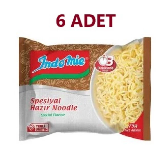 Indomie Spesiyal Hazır Noodle 75 gr 6 Adet