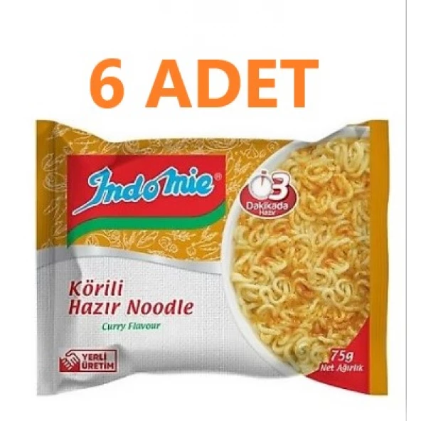 Indomie Köri Çeşnili Hazır Noodle 75 gr x 6 Adet - 2