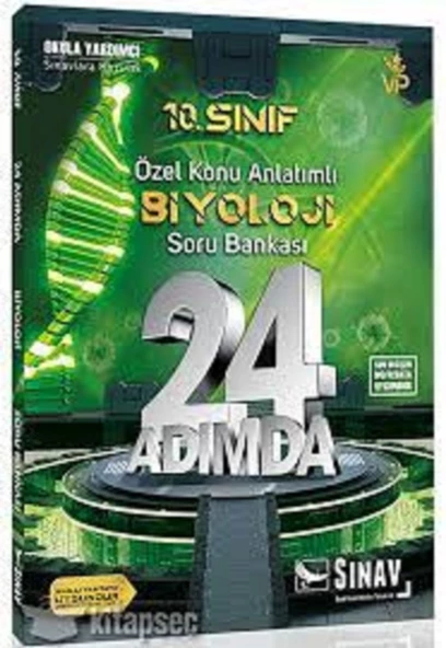 Sınav Yayınları 10. Sınıf Biyoloji 24 Adımda Özel Konu Anlatımlı Soru Bankası