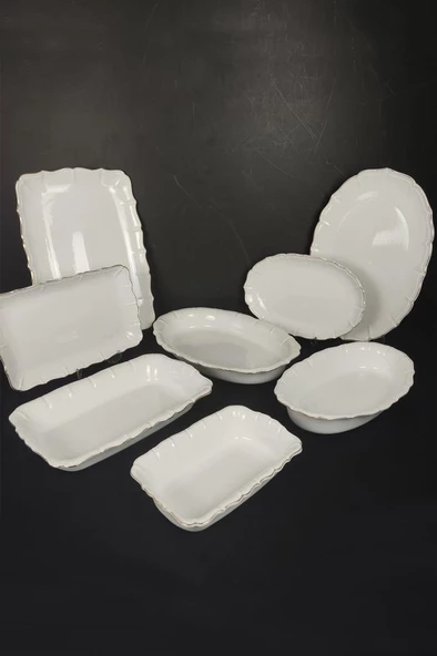 Digithome Rivan Porselen Oval Sunum Tabağı 32 Cm Yaldızlı – LMG 402-S C320.113 - 4
