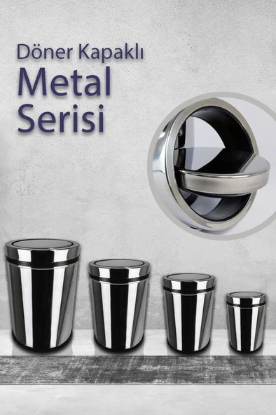 Digithome Mutfak Çöp Kovası Döner Kapaklı 11 Lt Gri - YLMZ788 C320.025 - 5