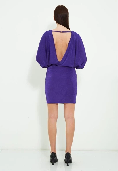 Modatalika Kadın Sırt Detaylı Midi Boy Abiye Elbise - Resim 2