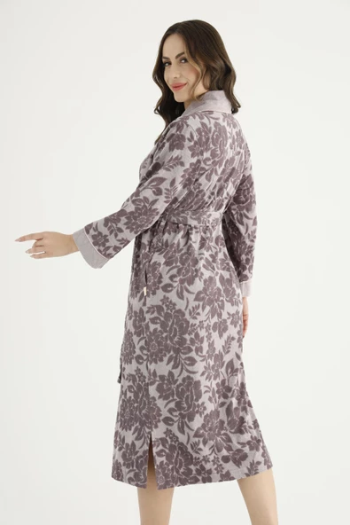 Jakarlı Lakoste Bambu Cotton Bayan Sabahlık - 10