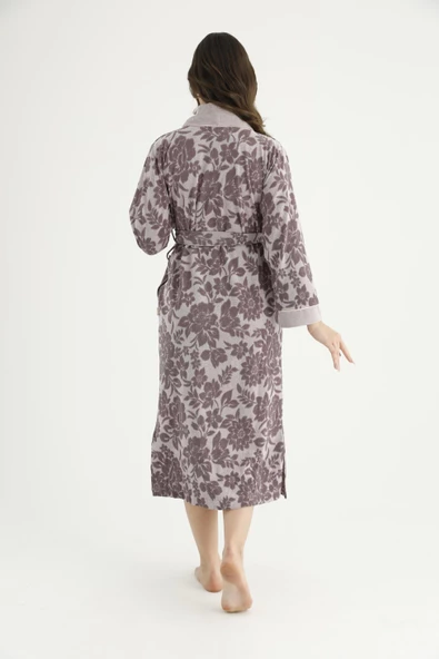 Jakarlı Lakoste Bambu Cotton Bayan Sabahlık - 9