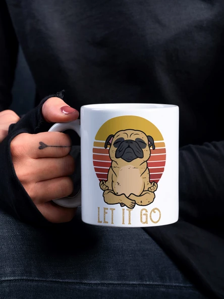 Yoga Yapan Köpek Özel Tasarım Baskılı Kupa Bardak Komik Kupa Bardak Hayvansever Hediye Kahve Bardağı