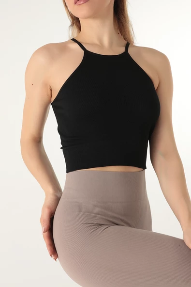 DoReMi Seamless Örme Halter Yaka Büstiyer - 7