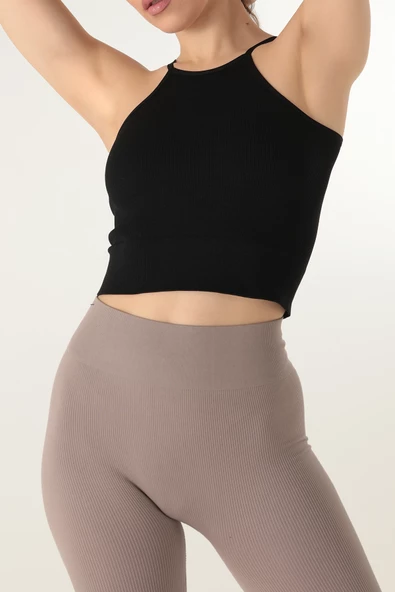 DoReMi Seamless Örme Halter Yaka Büstiyer - 8