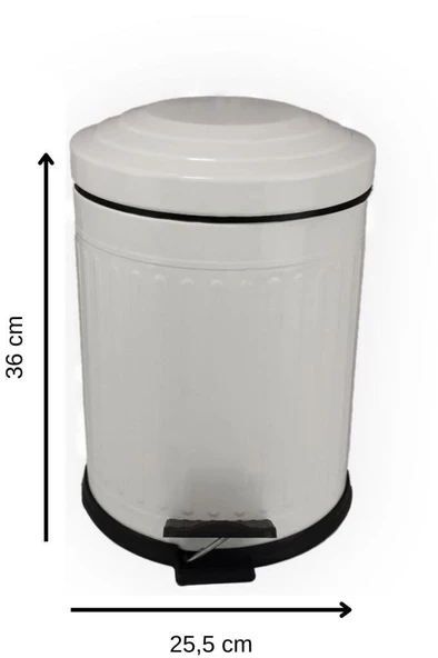 Digithome 12 lt Soft Close Kapak Çöp Kovası Beyaz – 4005B C1-1-163 - Resim 4