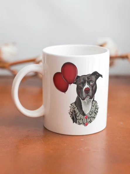 Balonlu Mutsuz Köpek Eğlenceli Yazılı Özel Tasarım Baskılı Kupa Bardak Komik Çay-Kahve Bardağı - 2