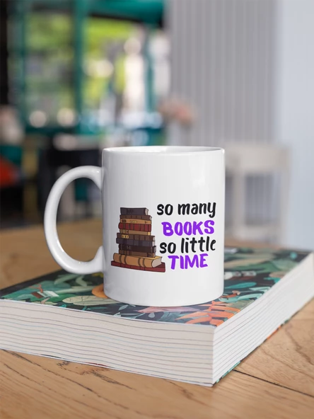 Reading Is Always A Good Idea Yazılı Kitap Temalı Eğlenceli Özel Tasarım Baskılı Kupa Bardak Hediye - 4