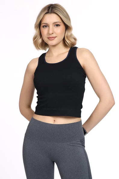 Miorre İnce Askılı File Detaylı Spor Tişört - Resim 10