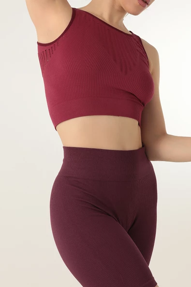 Miorre Kalın Askılı Dantelli Seamless Spor Büstiyer - 5