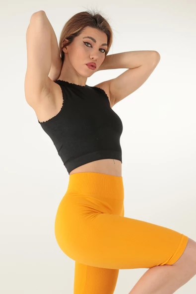 Miorre Kalın Askılı Dantelli Seamless Spor Büstiyer - 10