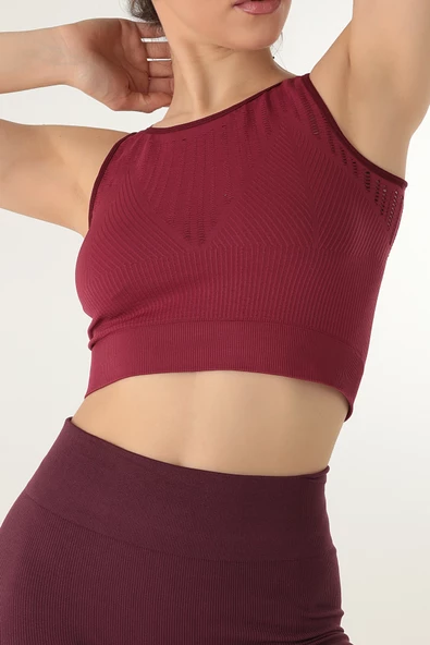 Miorre Kalın Askılı Dantelli Seamless Spor Büstiyer - 4