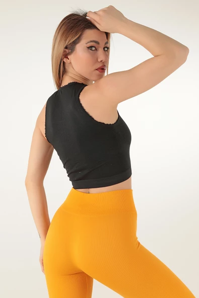 Miorre Kalın Askılı Dantelli Seamless Spor Büstiyer - 2