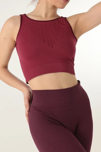 Miorre Kalın Askılı Dantelli Seamless Spor Büstiyer - 3