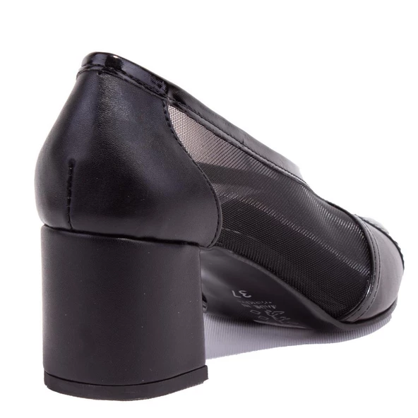 Dagoster DZA07-2682009 Siyah Klasik Topuklu Kadın Ayakkabı - Resim 4