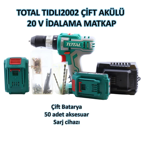 Total Tıdlı2002 Çift Akülü Darbeli Vidalama Matkap 20V Li-On - 3