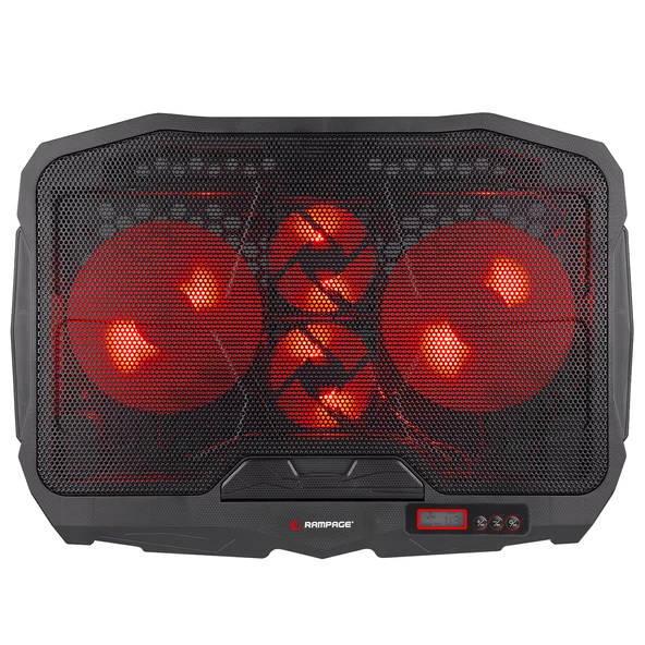 Addison Rampage AD-RC4 Siyah 2-125 mm+2-70mm Işıklı Fan 15"-17" Notebook Soğutucu Stand - 2