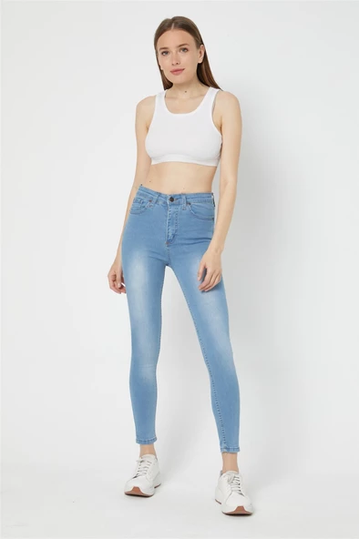 Bayan Yeni Model Kot Pantolon 7433343 - 1