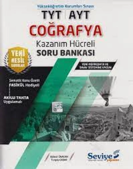 Sevİye yayınları  Tyt Ayt COĞRAFYA FASİKÜL HEDİYELİ SORU B.