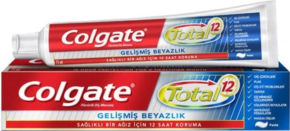 Colgate Total Gelişmiş Beyazlık Diş Macunu 50 ml x 6 Adet