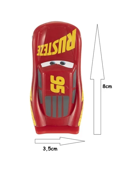 Orijinal Pixar Cars Arabalar Şimşek Mcqueen Rusteze Racing Center Lightning Oyuncak Araba 8cm - 6