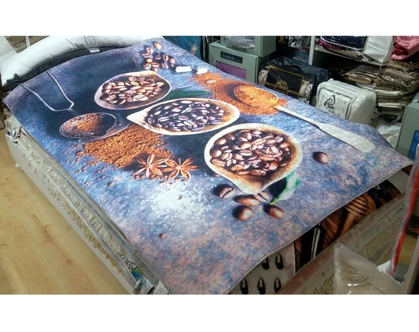 Deco Villa Coffee Deri Taban İpek Dijital Baskı Halı (160x230)-Coffee - 2