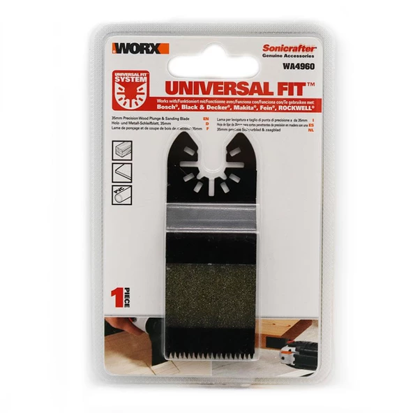 Worx Wa4960 Çok Amaçlı Raspalama Makinası İçin 35X40mm Ahşap, Pvc Universal Kesme Ve Zımparalama Bıçağı - 2