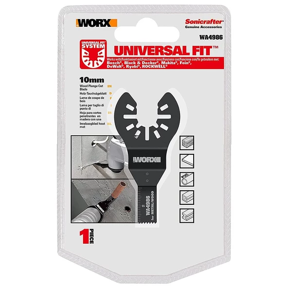 Worx Wa4986 Çok Amaçlı Raspalama Makinası İçin 10X20mm Metal, Ahşap, Fiberglas, Pvc Universal Hassas Kesme Bıçağı - 5