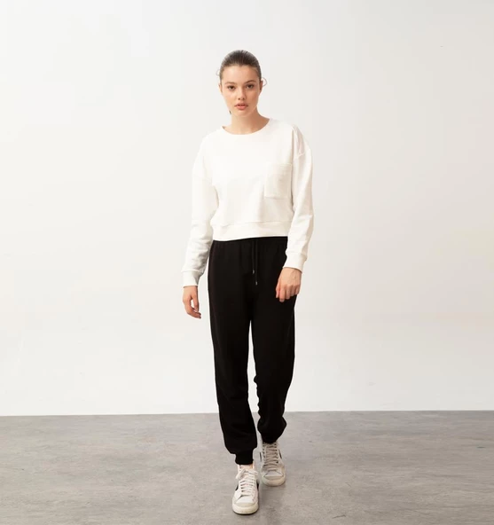 Nors Baldur Crop Sweatshirt Ekru