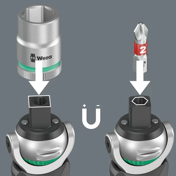 Wera 8009 Zyklop Cırcırlı Lokma Tornavida Set 05004281001 - 4