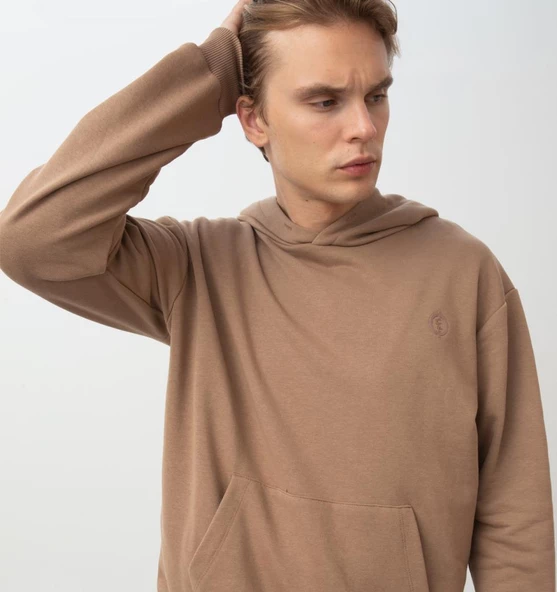 Nors Kvasir Kapüşonlu Sweatshirt Moka Kahve - 4
